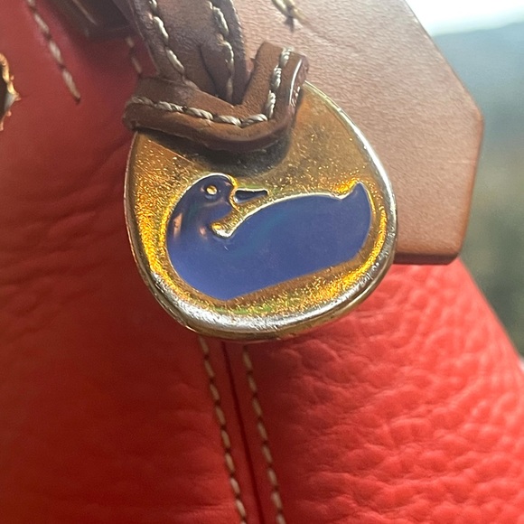 Dooney & Bourke Poppy Red Hobo Shoulder Bag with Leather Trim Horse bit strap - Picture 16 of 16